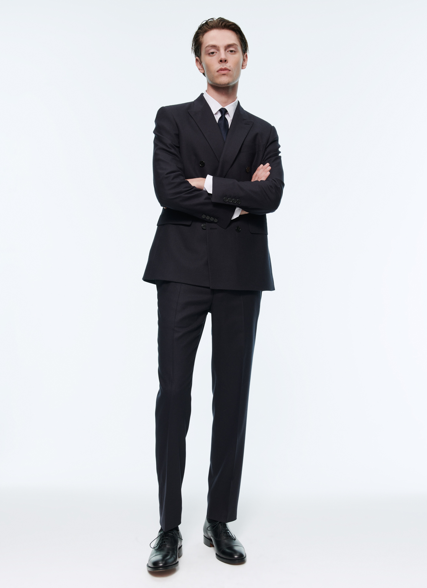 Costume homme bleu marine flanelle de laine vierge Fursac - C3VOCA-OC55-31