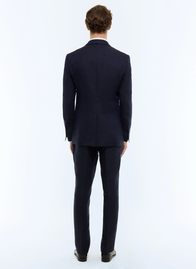 Costume bleu homme lin certifié Fursac - C3JADA-JX02-D030