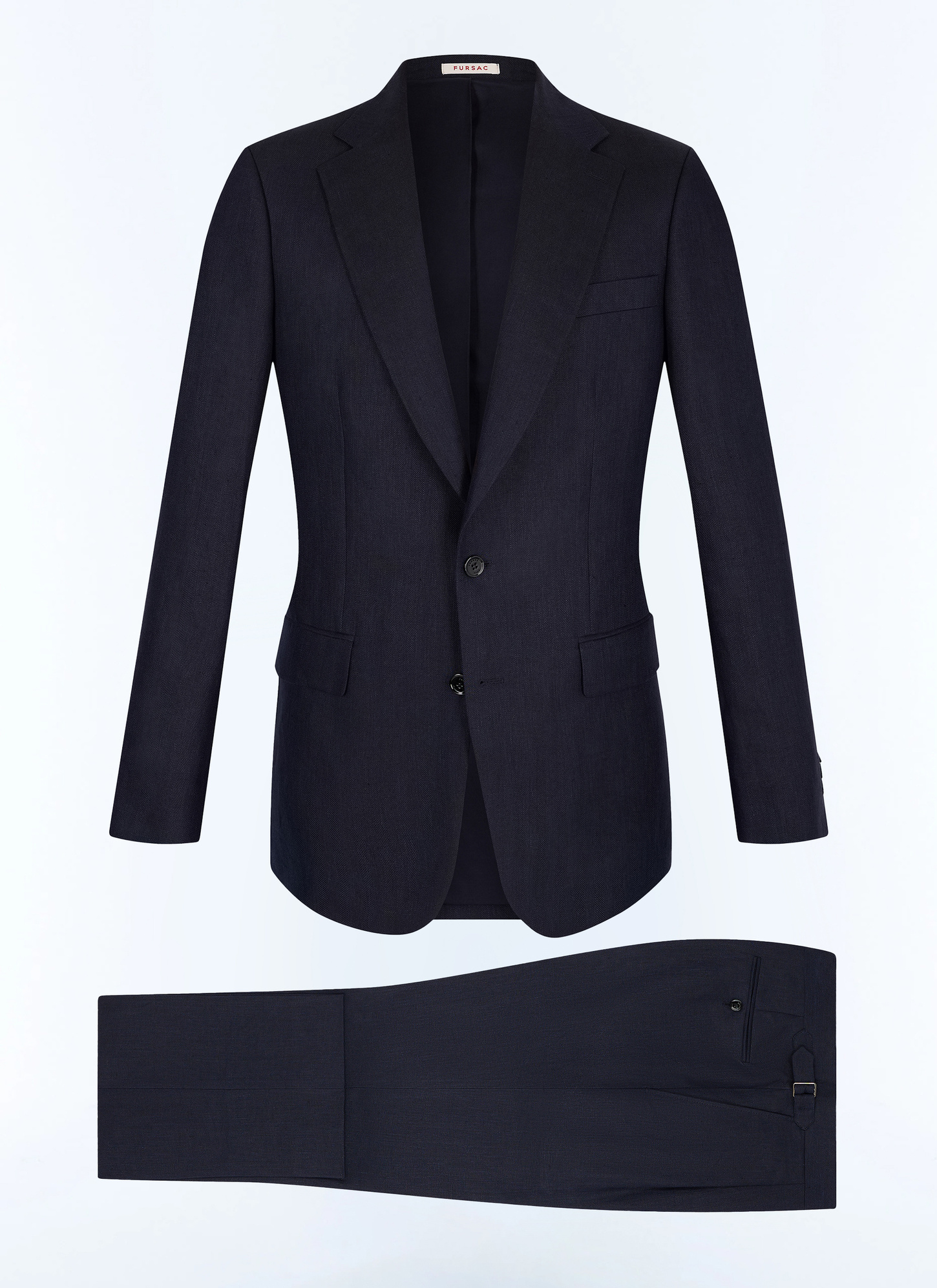 Costume bleu marine homme lin certifié Fursac - C3JADA-JX02-D030