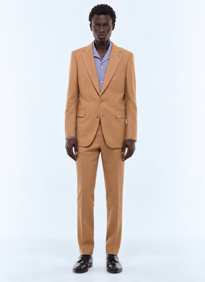 Costume homme camel tissu principal: 100% laine viergedessous col: 80% polyester, 20% viscosedoublure corps: 100% viscosedoublure manches: 57% viscose, 41% acétate, 2% cupro Fursac - C3JEXU-LC14-A011