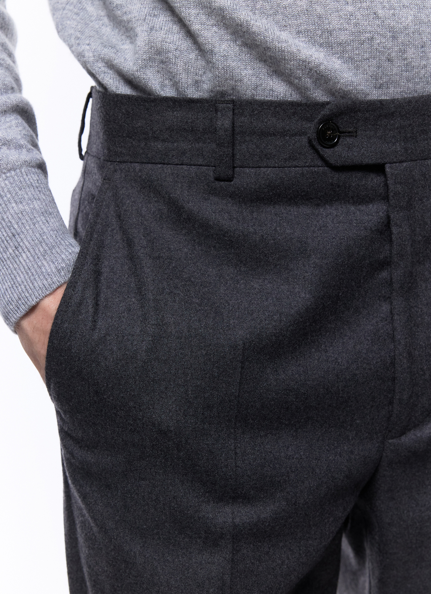 Costume gris homme flanelle de laine vierge certifiée Fursac - C3EXUN-EC29-B022