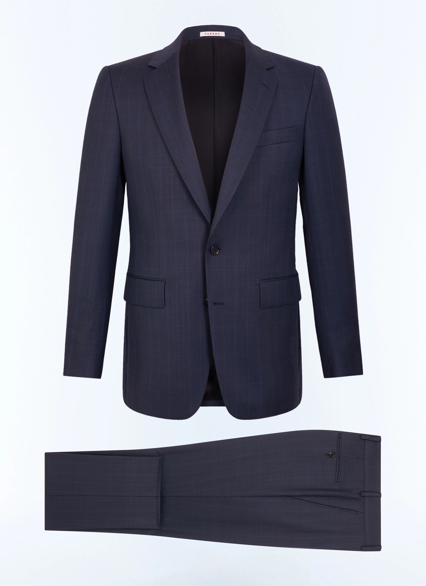 Costume marine homme tissu principal: 100% laine viergedessous col: 80% polyester, 20% viscosedoublure corps: 100% viscosedoublure manches: 57% viscose, 41% acétate, 2% cupro Fursac - C3FOXA-LC08-D030