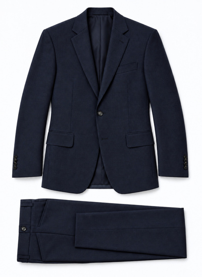 Costume homme Fursac - Costume en laine à chevrons marine C3LOCA-LC10-D030
