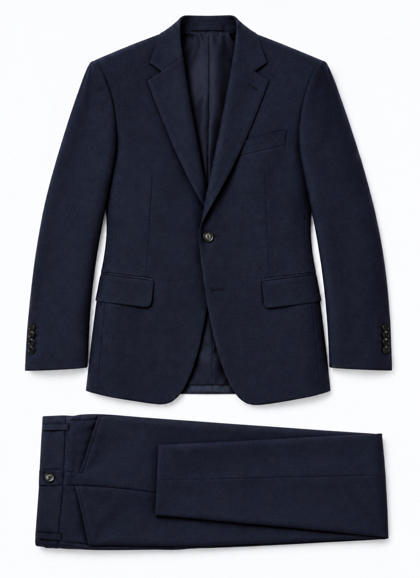 Costume homme Fursac - Costume en laine à chevrons marine C3LOCA-LC10-D030