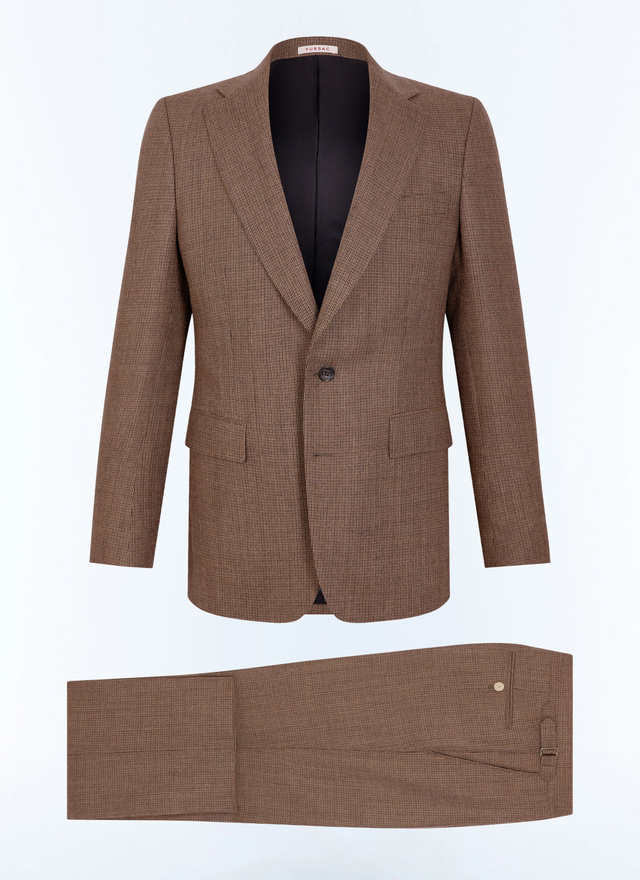 Costume mocha homme tissu principal: 100% laine vierge dessous col: 80% polyester, 20% viscose doublure corps: 100% viscose doublure manches: 57% viscose, 41% acétate, 2% cupro Fursac - C3JEXU-LC04-G022