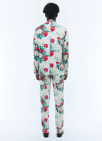 Costume rose homme toile de coton et lin Fursac - C3FANA-FX12-L001