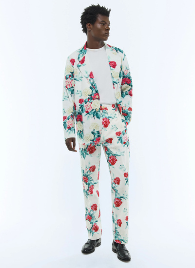 Costume motif floral vert, rose et blanc homme Fursac - C3FANA-FX12-L001