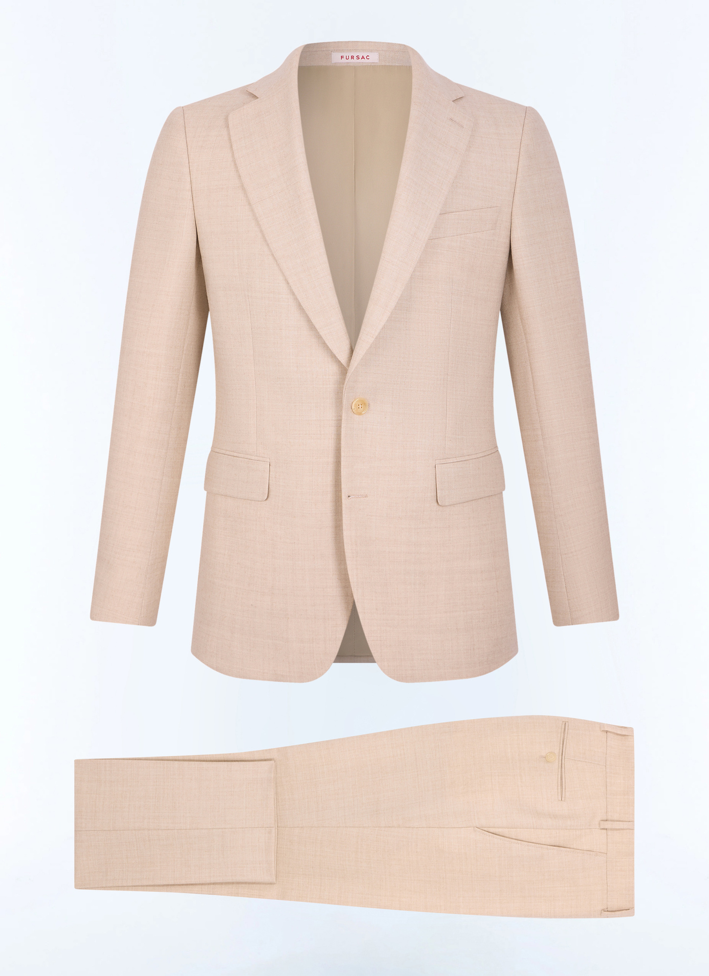 Costume homme Fursac - Costume en flanelle naturel C3JEXU-LC17-A003