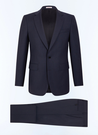 Costume homme Fursac - Costume en laine à micro-carreaux navy C3FOXA-LC05-D030