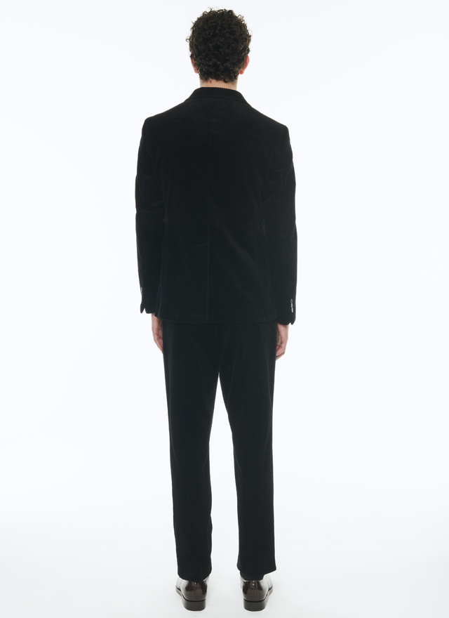Costume noir homme velours côtelé Fursac - C3CAMS-CX47-B020