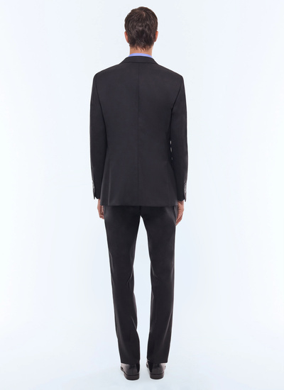 Costume noir homme toile de laine vierge certifiée Fursac - C3FOXA-GC40-B020