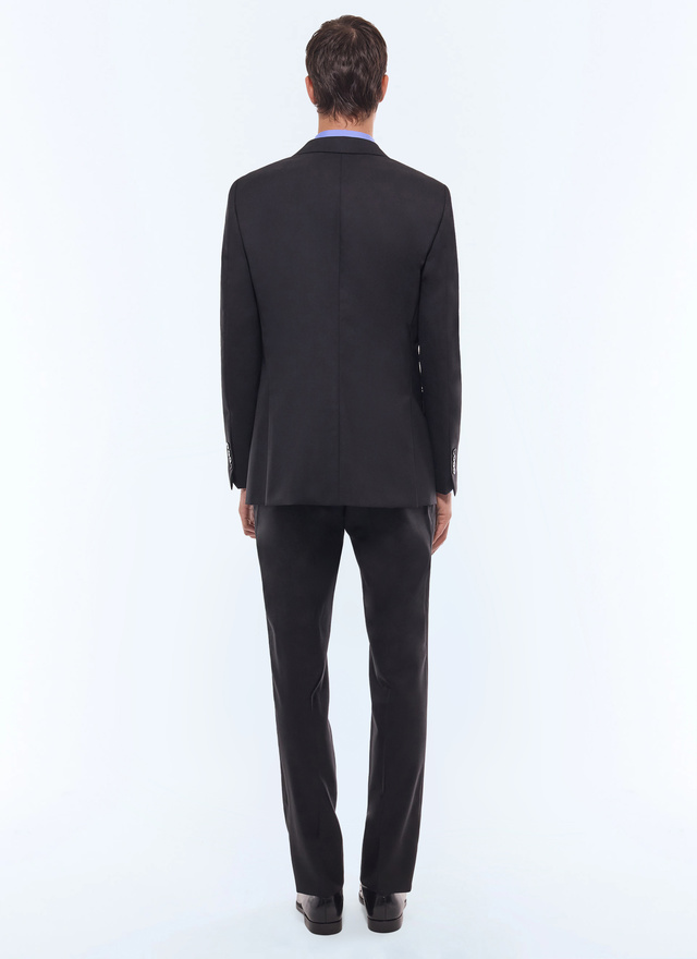 Costume noir homme toile de laine vierge certifiée Fursac - C3FOXA-GC40-B020