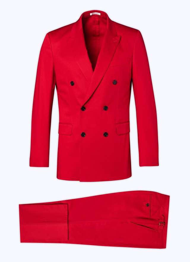 Costume rouge homme gabardine de coton Fursac - C3BAPA-BX02-79