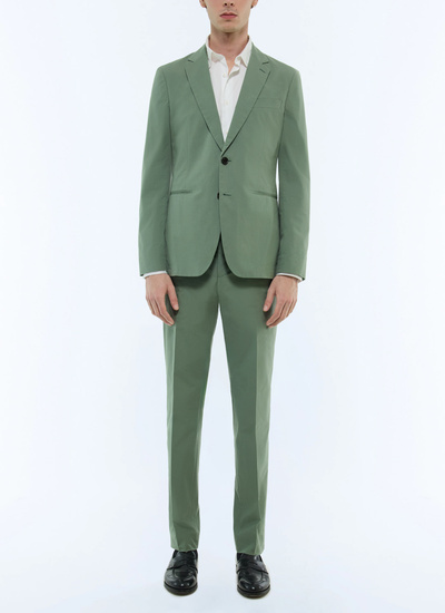 Costume homme vert sauge toile de coton biologique Fursac - C3FAFO-FX14-H006
