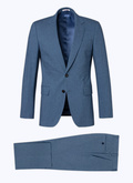Costume en coton sablé bleu clair - C3AXUN-BC07-35