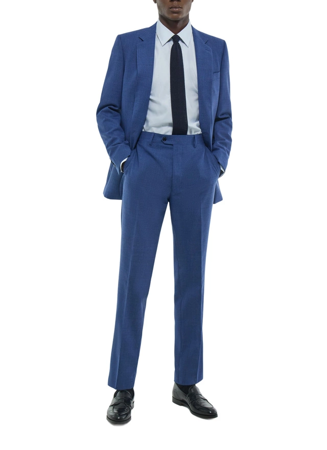 Costume homme bleu toile de laine vierge Fursac - C3FOXA-BC31-D012