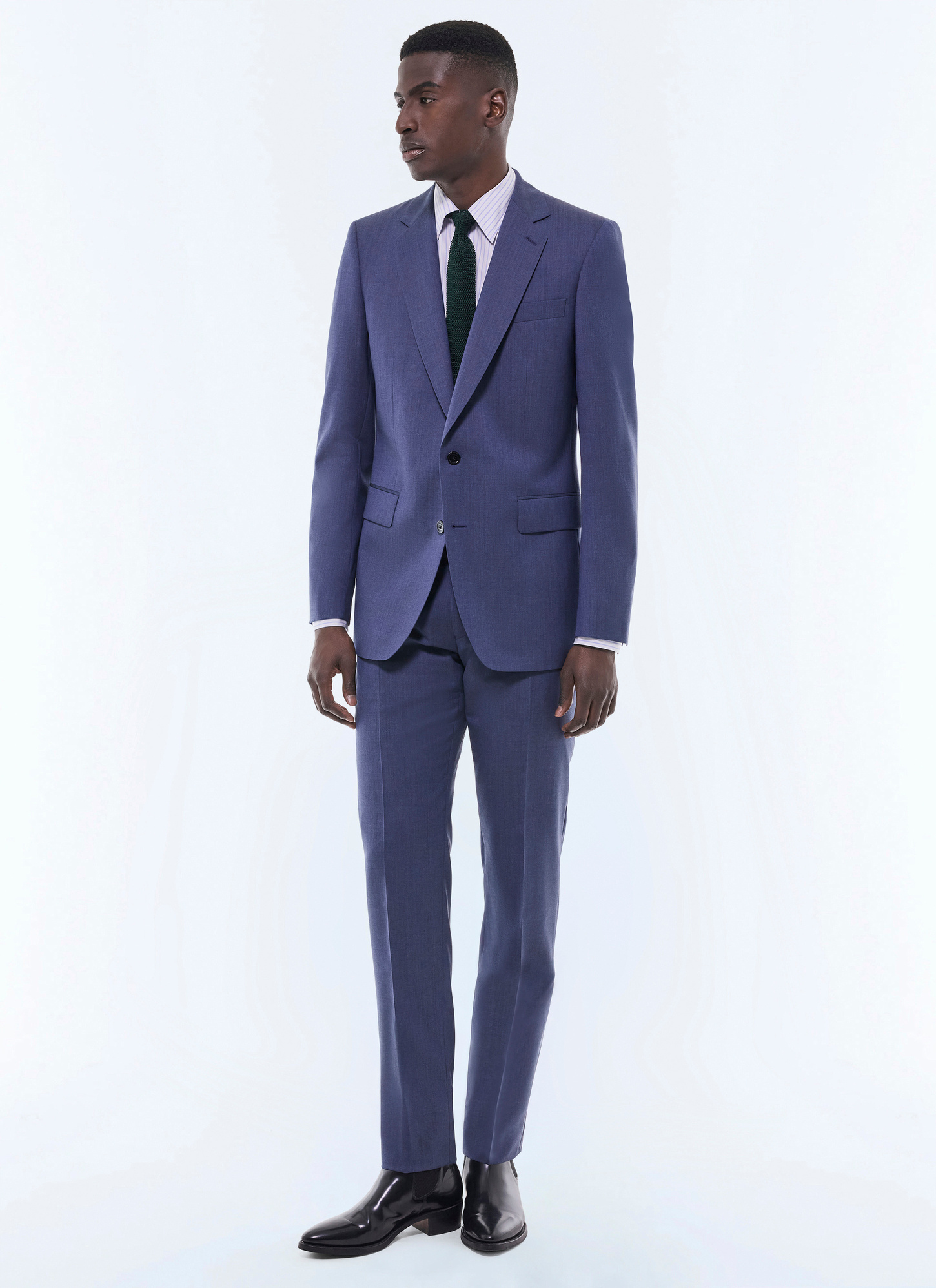 Costume homme bleu gris toile de laine vierge certifiée Fursac - C3FOXA-GC16-D028