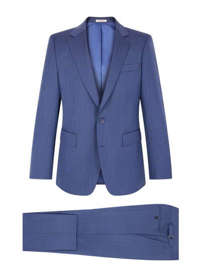 Costume bleu homme laine vierge Fursac - C3GREG-GC04-D004