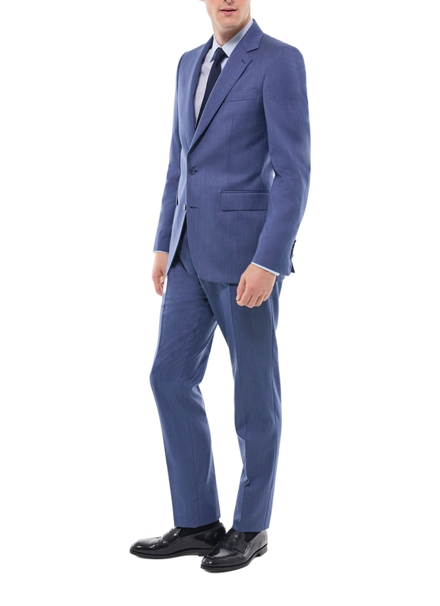 Costume homme bleu gris laine vierge Fursac - C3GREG-GC04-D004