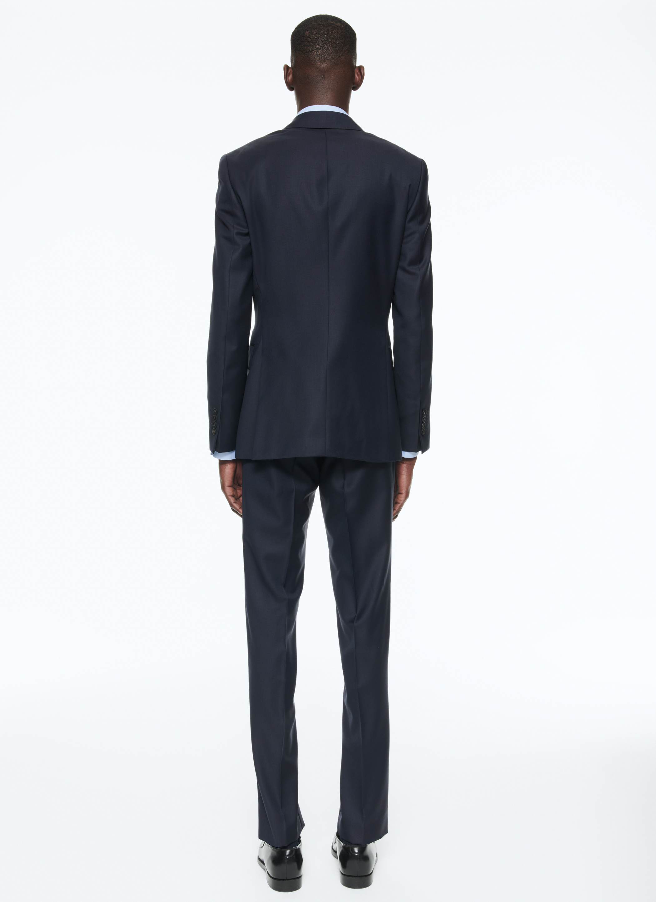 FURSAC - Costume en laine vierge bleu marine - Homme - Taille 54 - Bleu - Coupe Ajustée