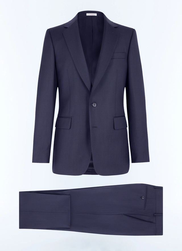 Costume bleu homme toile de laine vierge Fursac - C3EXUN-EC36-D030