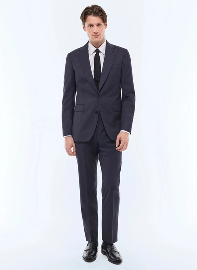Costume homme bleu marine twill de laine vierge Fursac - C3FEXU-GC10-D030