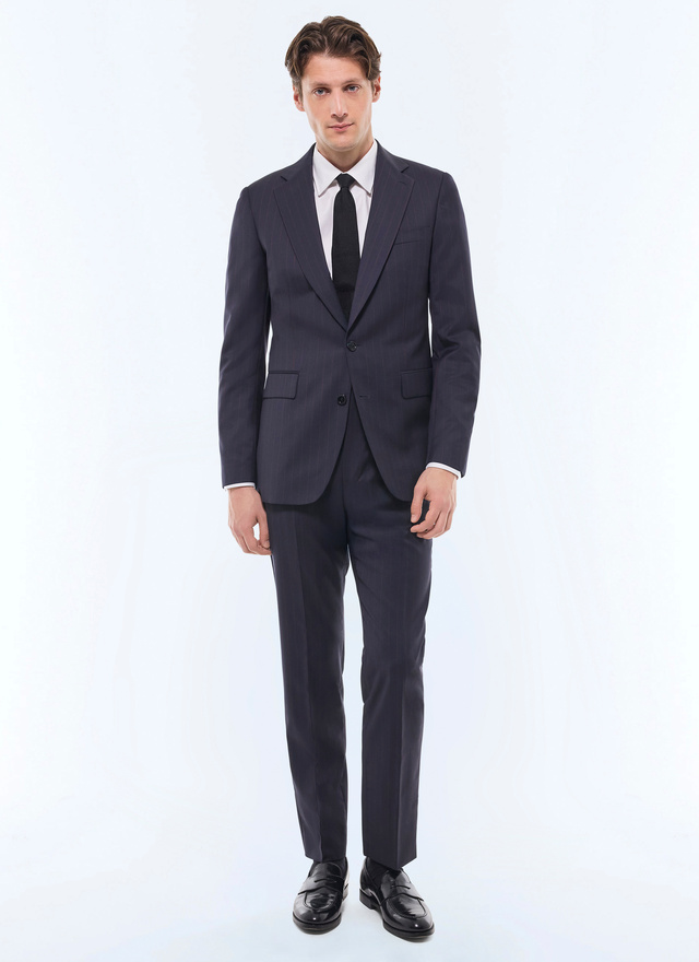 Costume homme bleu marine twill de laine vierge Fursac - C3FEXU-GC10-D030
