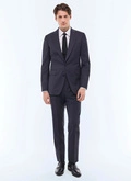 Costume ajusté en twill de laine rayé - C3FEXU-GC10-D030