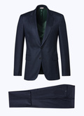 Costume en flanelle de laine bleu marine à rayures - 22HC3AXUN-AC24/30