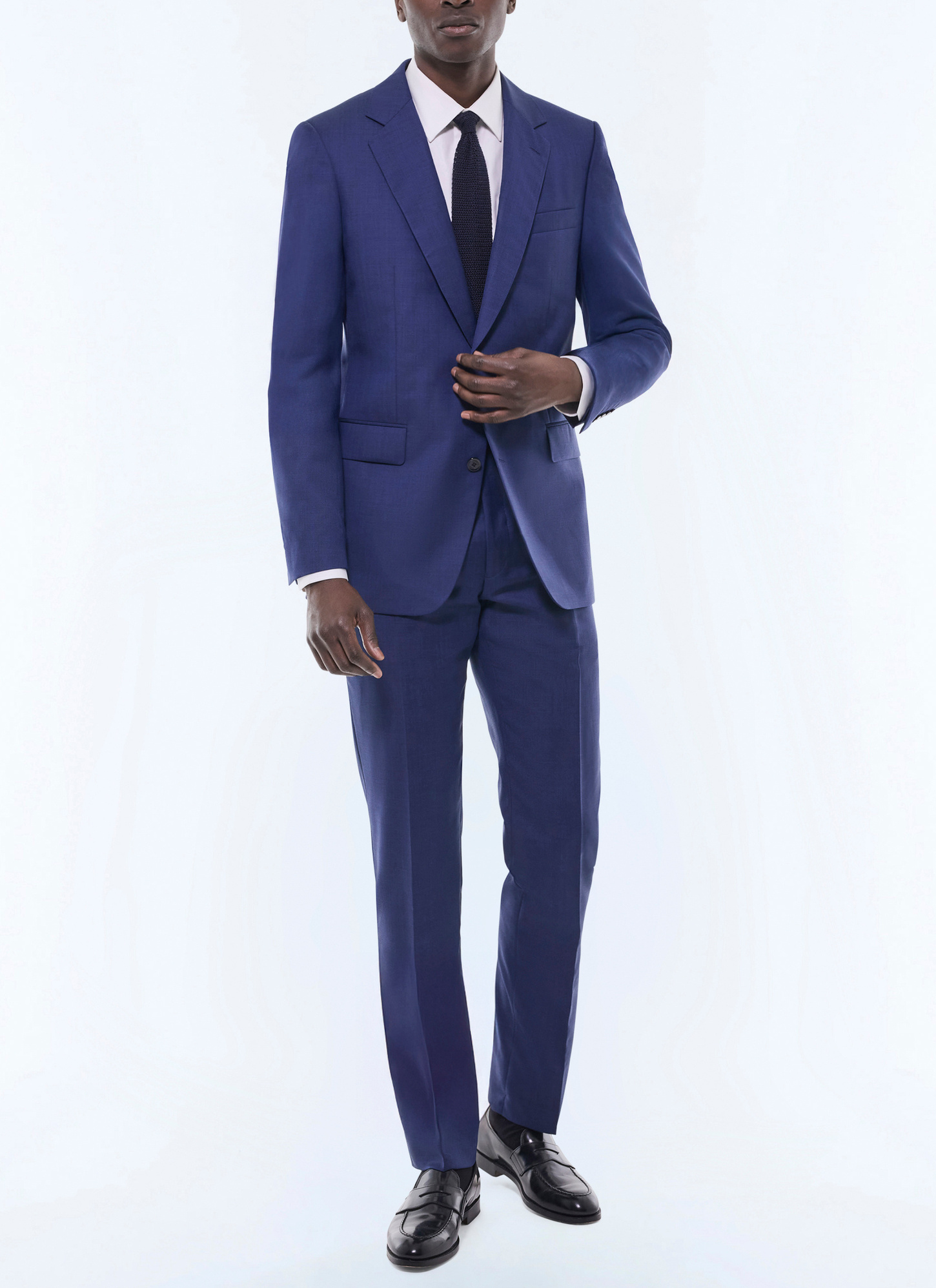 Costume homme bleu pétrole toile de laine vierge Fursac - C3EXUN-EC37-D032