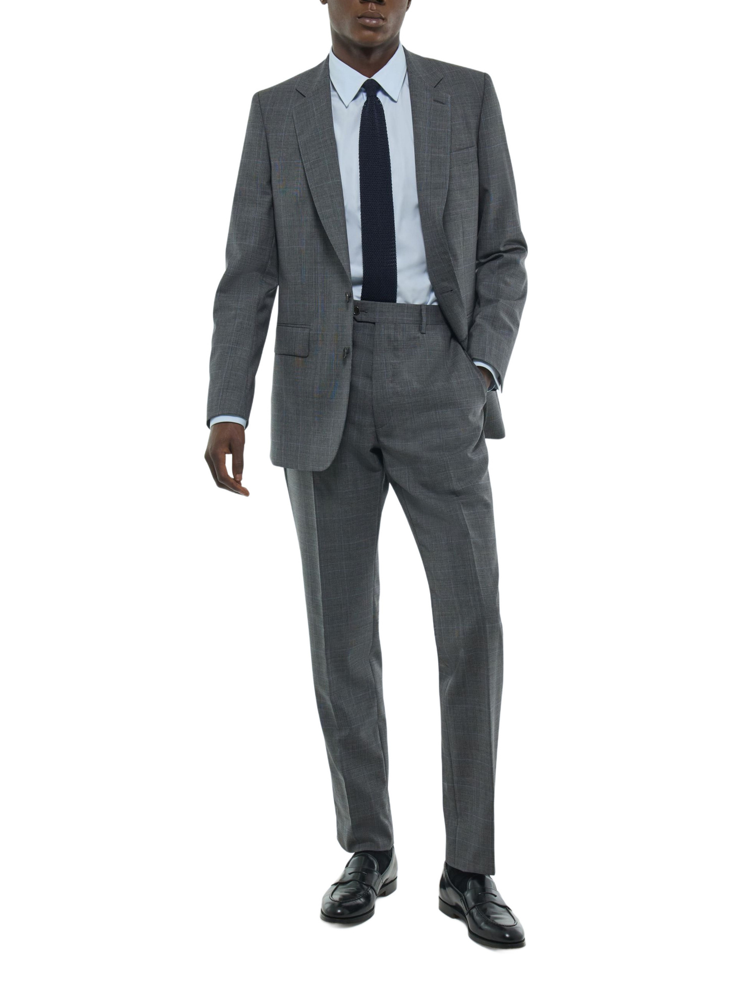 Costume homme gris acier laine certifiée Fursac - C3FOXA-FC20-B022