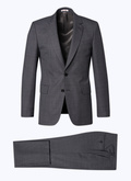 Costume en natté de laine anthracite - 23EC3BAXU-AC27/22