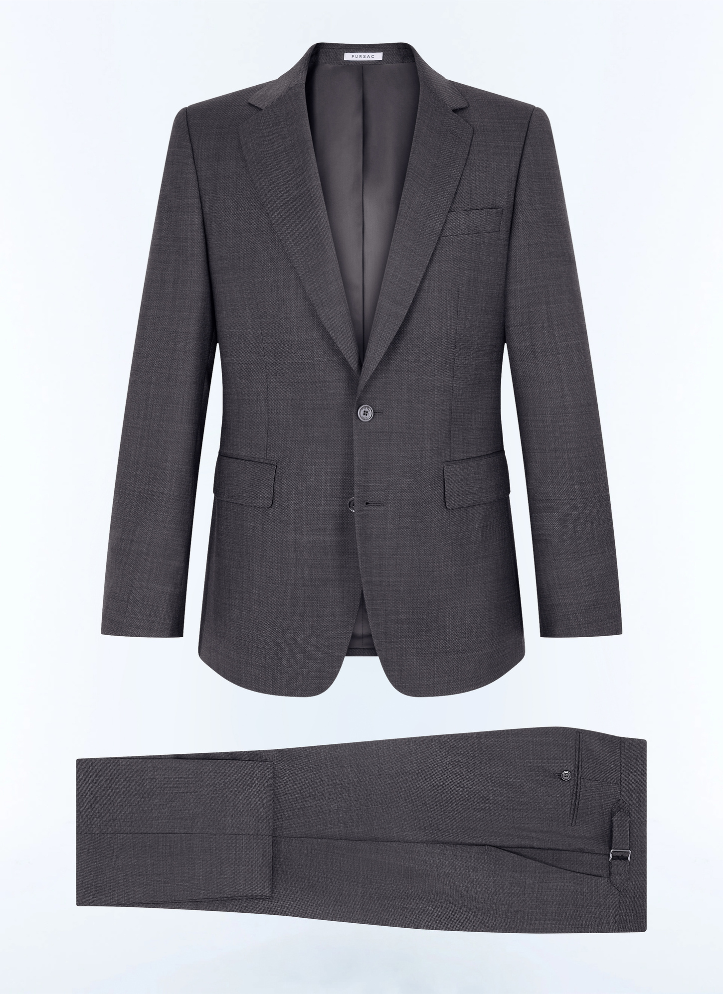 Costume gris homme laine vierge certifiée Fursac - C3GREG-GC14-B022