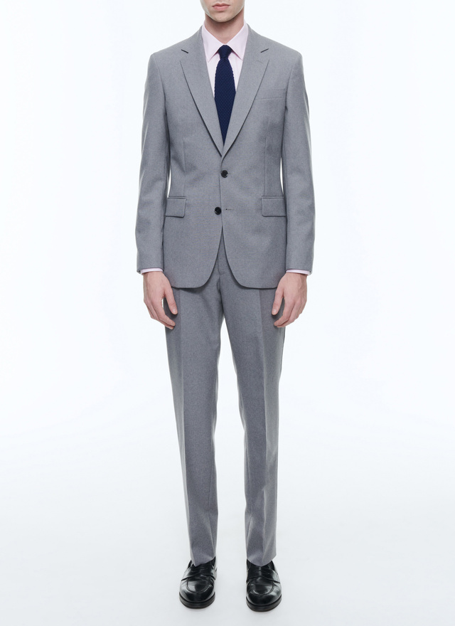 Costume homme gris toile de laine vierge Fursac - C3AXUN-AV06-B005