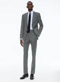 Costume en laine vierge gris cendre - C3SOXA-TC47-24