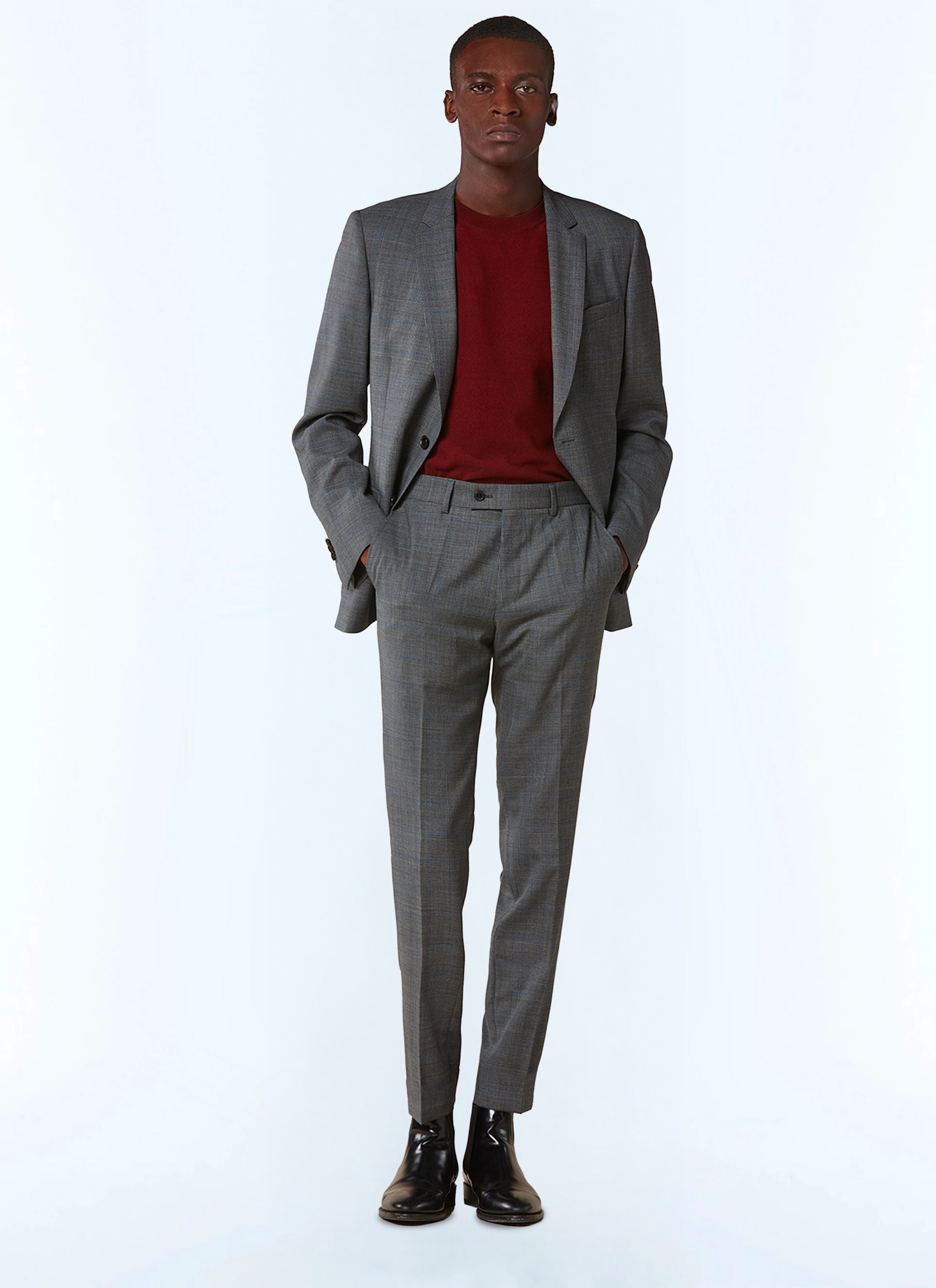 Costume homme gris laine itravel Fursac - C3EXUN-RC18-22