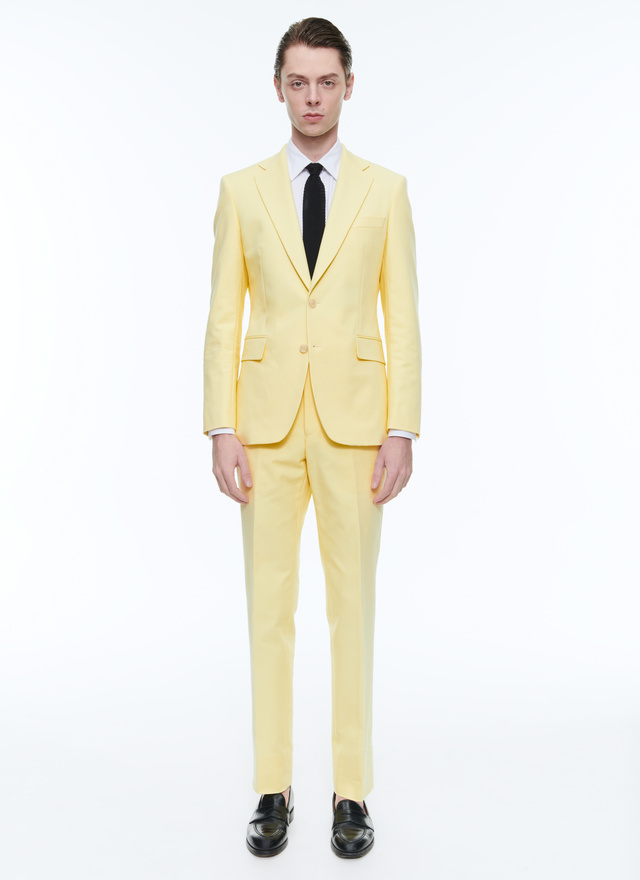 Costume homme jaune pâle toile de coton Fursac - C3CIXE-DC04-E002