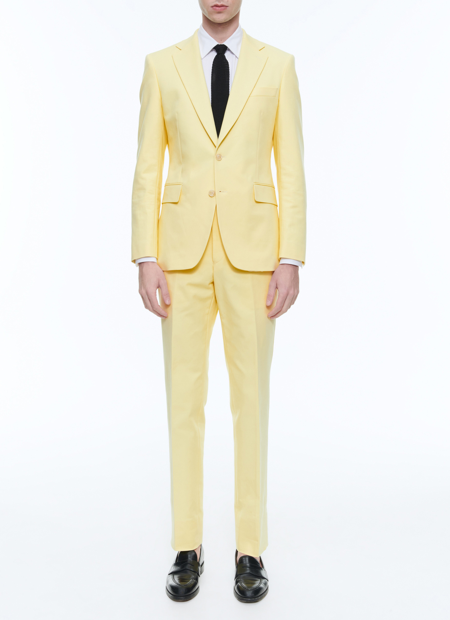 Costume homme jaune pâle toile de coton Fursac - C3CIXE-DC04-E002