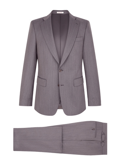 Costume brun homme laine vierge Fursac - C3FEXU-GC05-G014