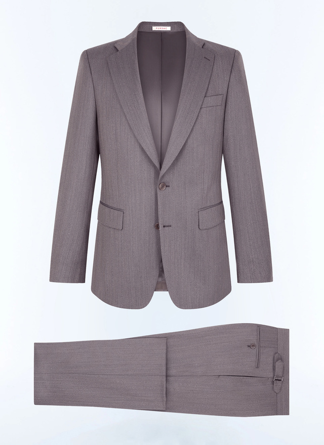 Costume brun homme laine vierge Fursac - C3FEXU-GC05-G014