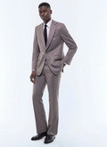 Costume ajusté en laine à chevrons - C3FEXU-GC05-G014