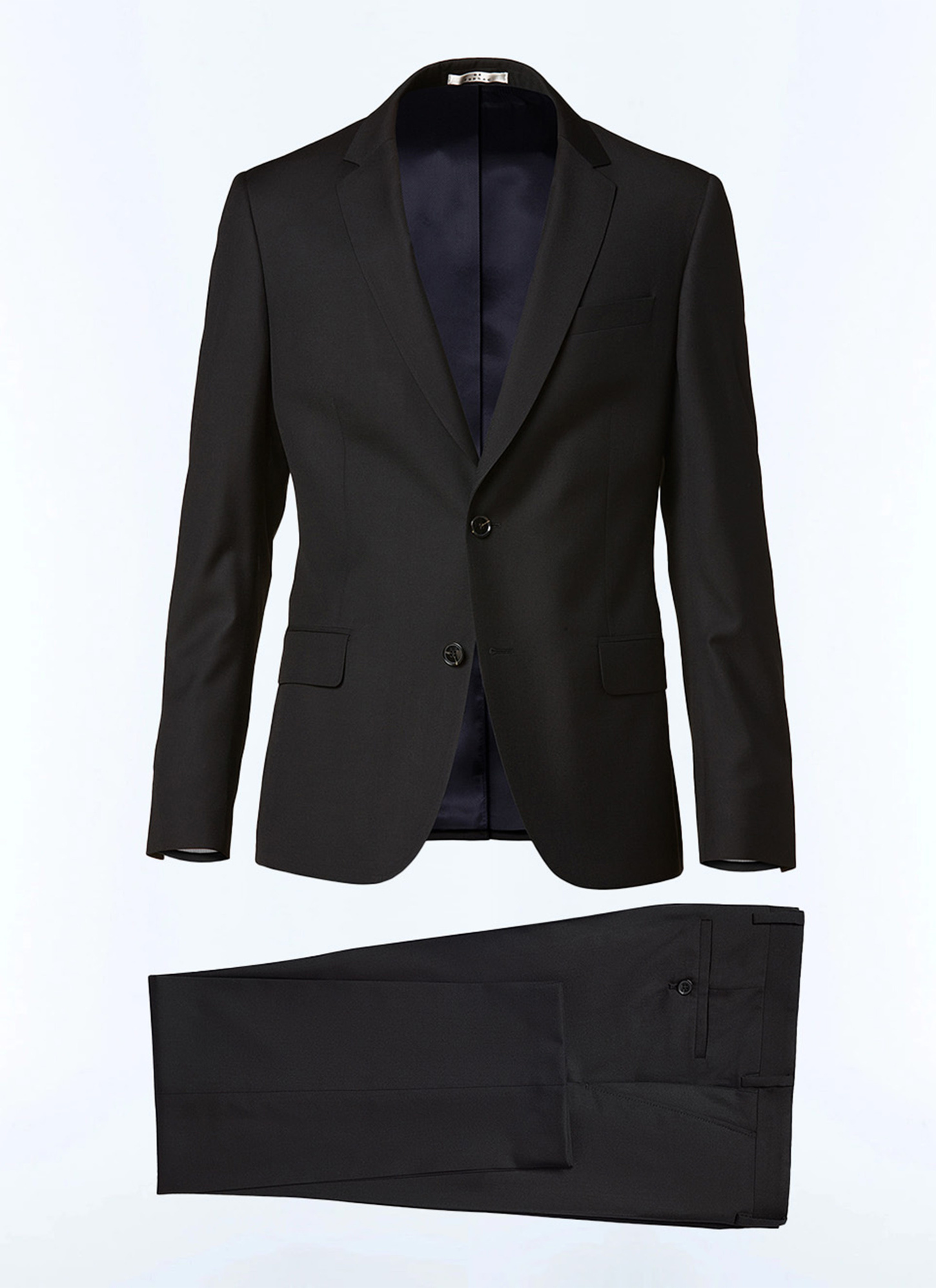 Costume noir homme serge de laine vierge Fursac - C3EXUN-RC33-20