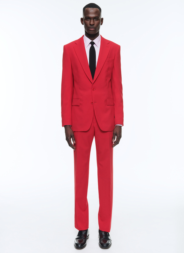 Costume homme rouge toile de laine vierge Fursac - C3CIXE-DC36-C006