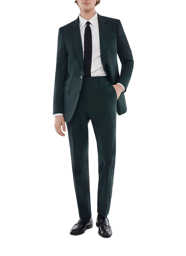 Costume homme vert anglais toile de laine vierge Fursac - C3FOXA-FC38-H011