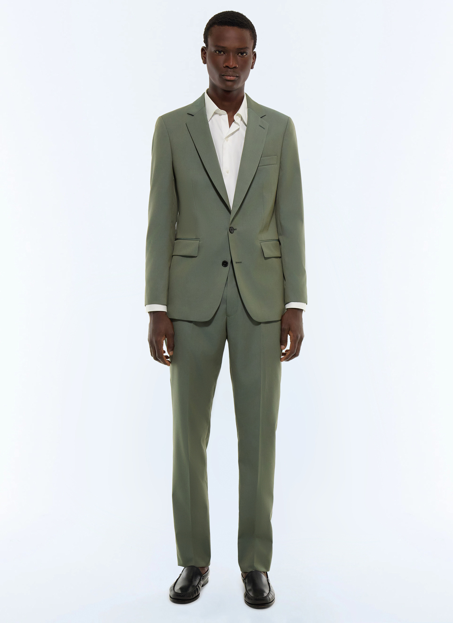 Costume homme vert anglais twill de laine vierge certifiée Fursac - C3GREG-JC14-H011