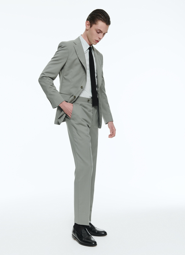 Costume homme vert tilleul serge de laine vierge Fursac - 23EC3BOLY-BC03/45