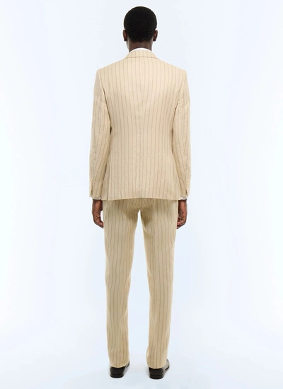 Costume beige homme coton certifié et lin Fursac - C3FOUG-JC40-A005