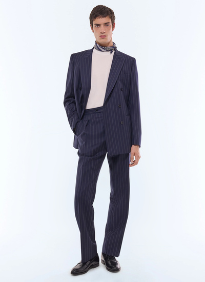 Costume homme bleu marine serge de laine vierge certifiée Fursac - C3FOCA-DC05-D030