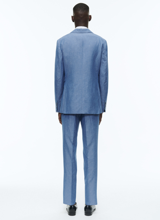 Costume homme chambray de coton et lin Fursac - C3DONA-DC12-D012