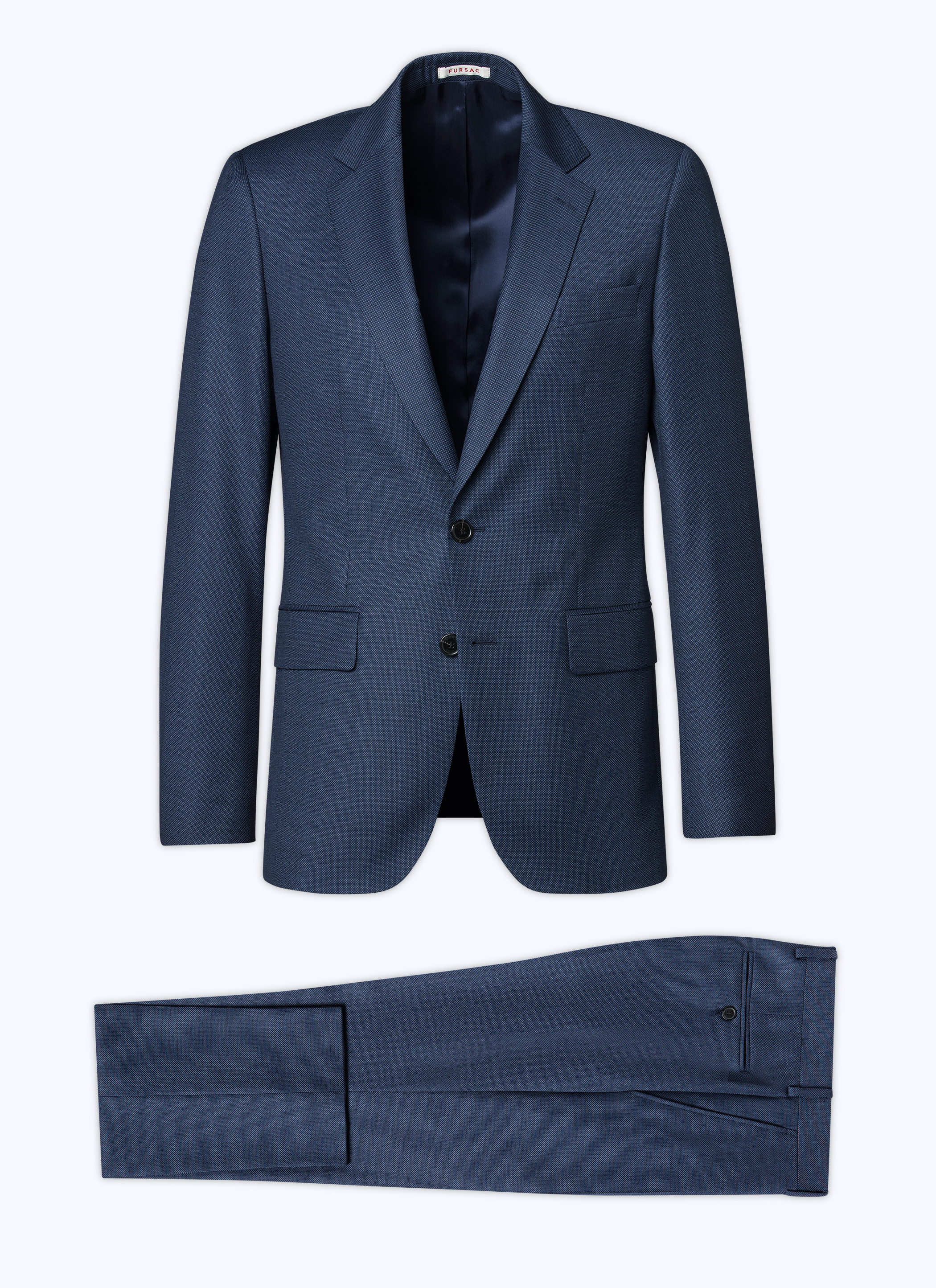 FURSAC - Costume en laine vierge bleu pétrole - Homme - Taille 60 - Bleu
